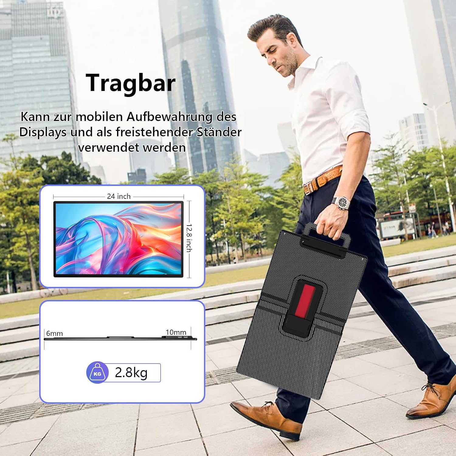 Thumbnail 6 de 23,8'' Portable Monitor mit Kickstand und IPS 1080p – Vielseitige Erweiterung für Laptop, PC, Mac und Konsolen