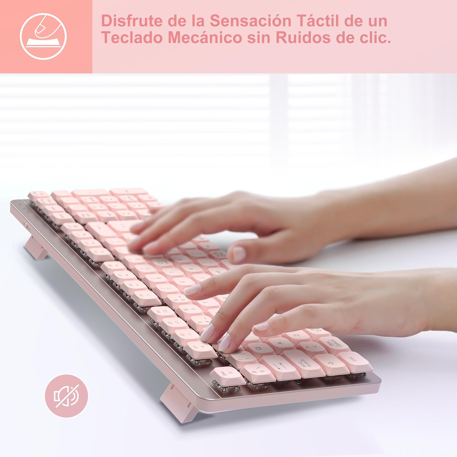 Thumbnail 3 de LeadsaiL FA98 Teclado Mecánico Perfil Bajo Rosa