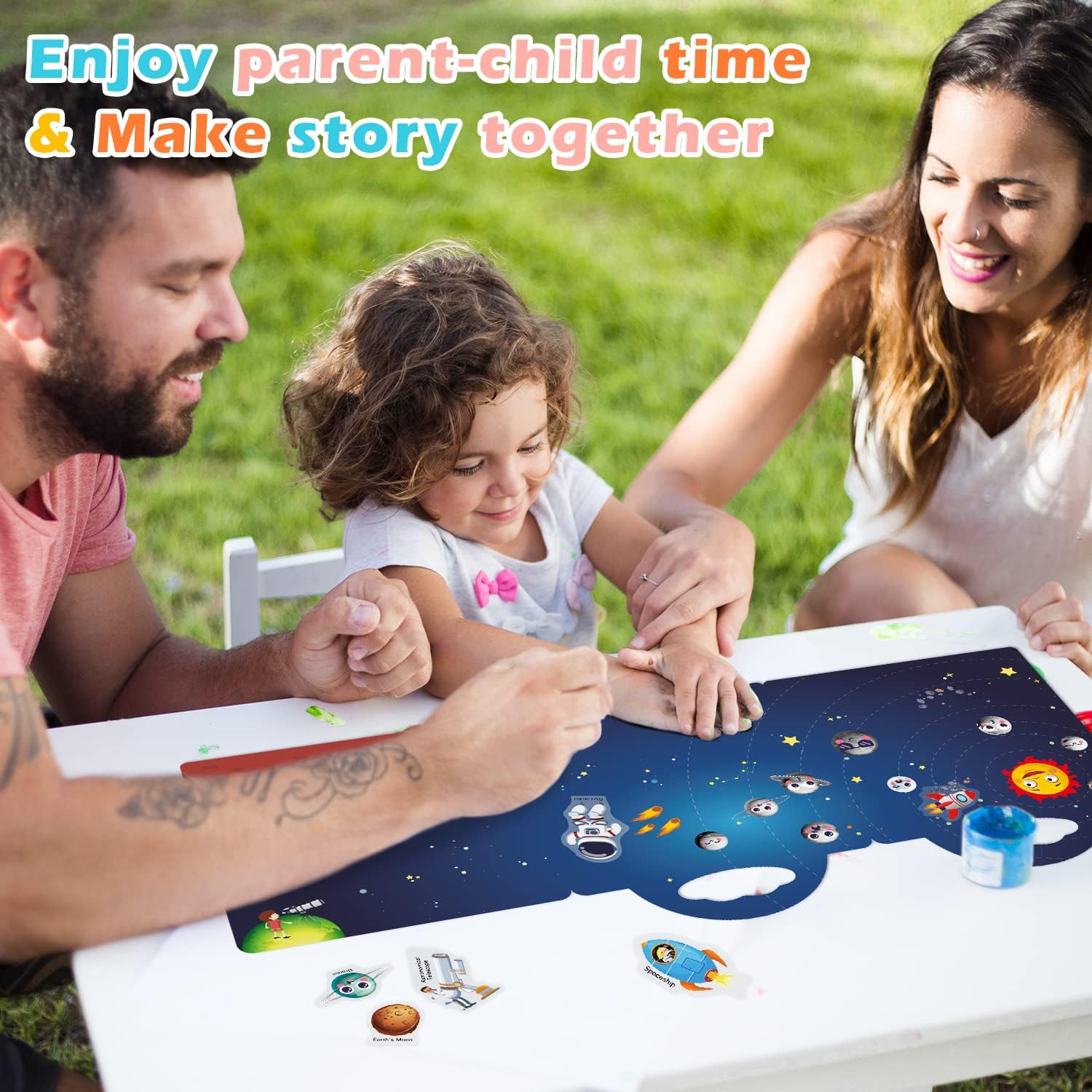 Thumbnail 5 de GUYUCOM 4 Pack Reusable Sticker Books – Educational Sticker Activity Set for 3+ Kids