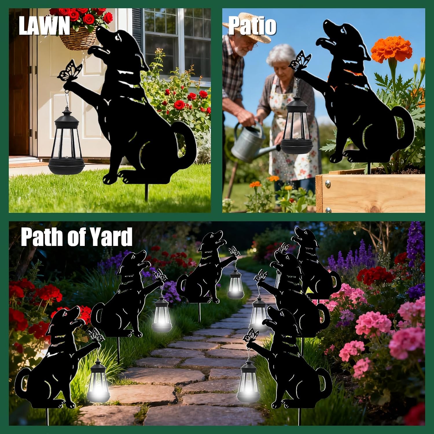 Detalle 2 de Twinbling Black Cat Yard Decorations Outdoor with Solar Lights