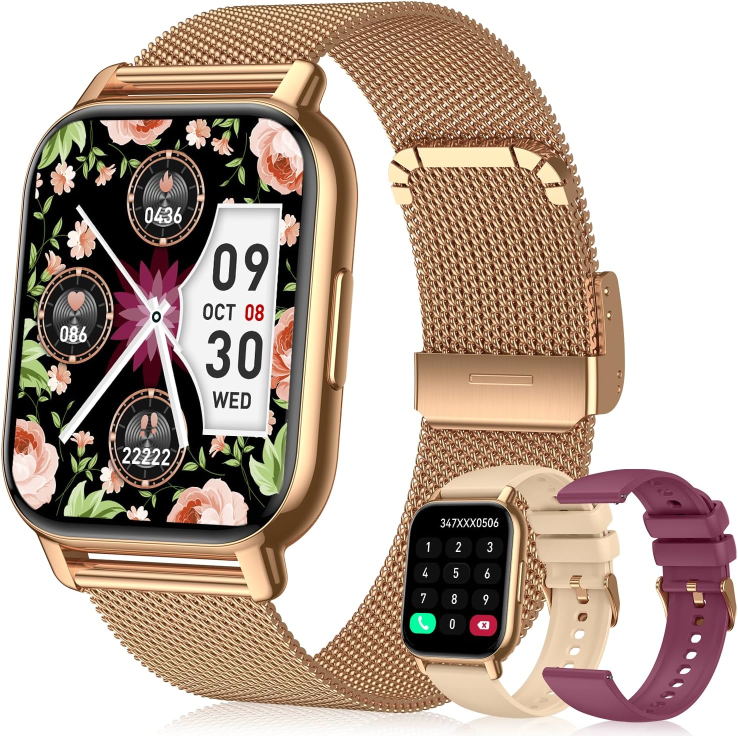 Detalle de Smart Watch for Women and Men with 1.85" HD Screen, 112 Sports Modes, IP68 Waterproof, Bluetooth Calling
