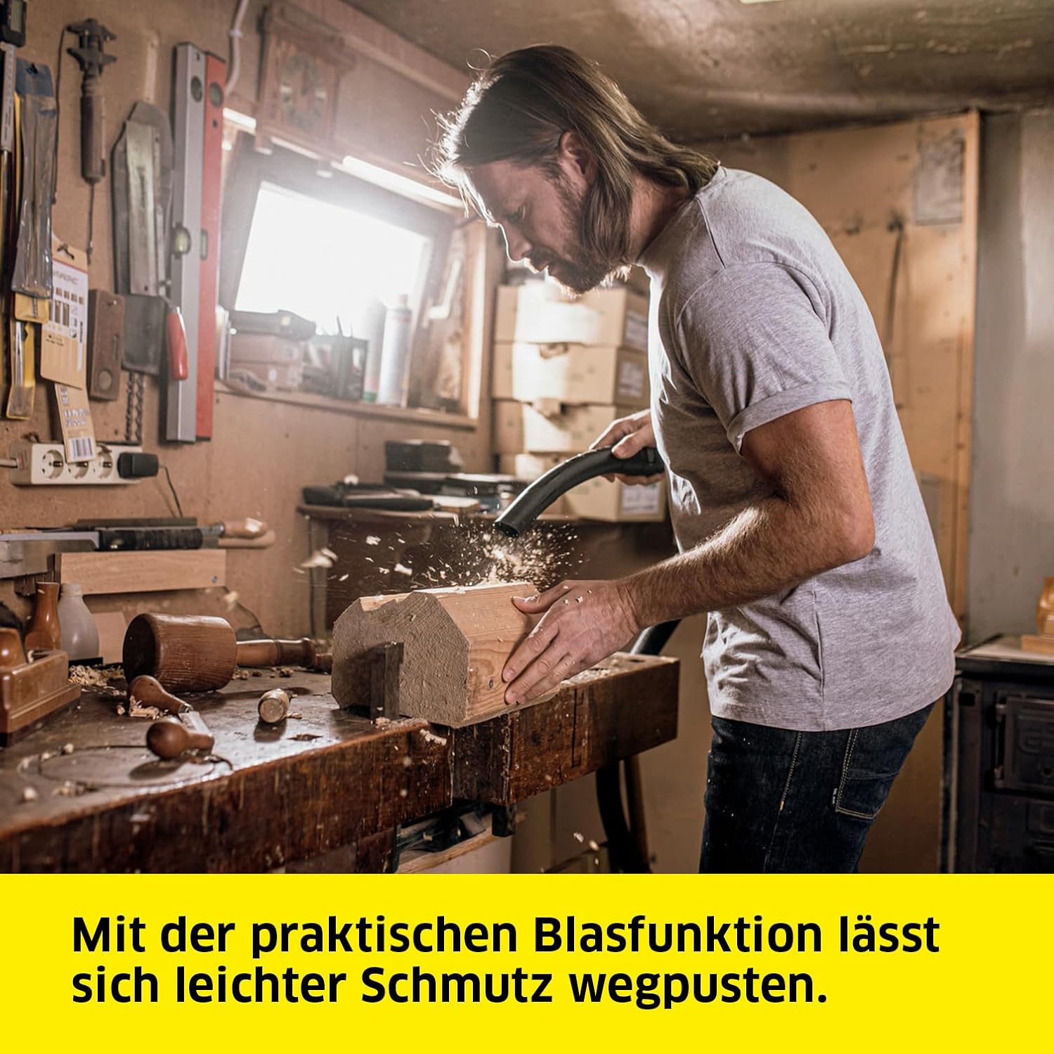 Detalle 2 de Kärcher WD 4 P V-20/5/22 Nass- & Trockensauger (Kunststoffbehälter) mit 2,2 m Saugschlauch
