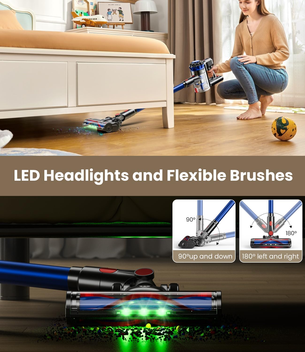 Detalle 2 de KARDV Cordless Vacuum 60-Minute Run Time ⌈8 in 1⌉