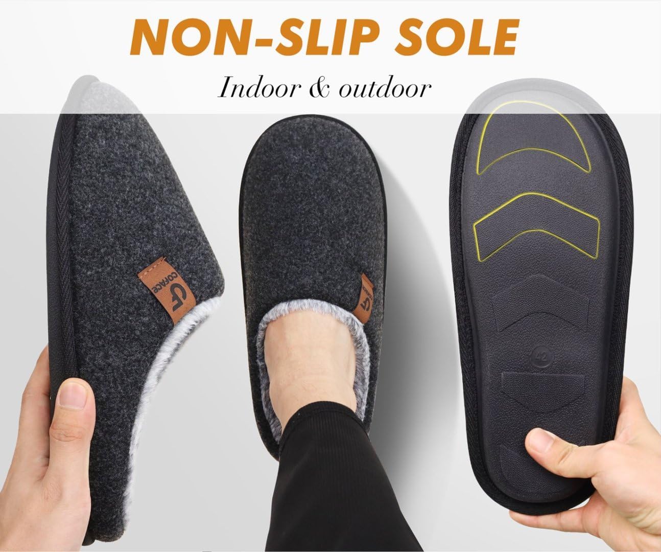 Thumbnail 4 de COFACE Cozy Memory Foam Slippers Size 7-15