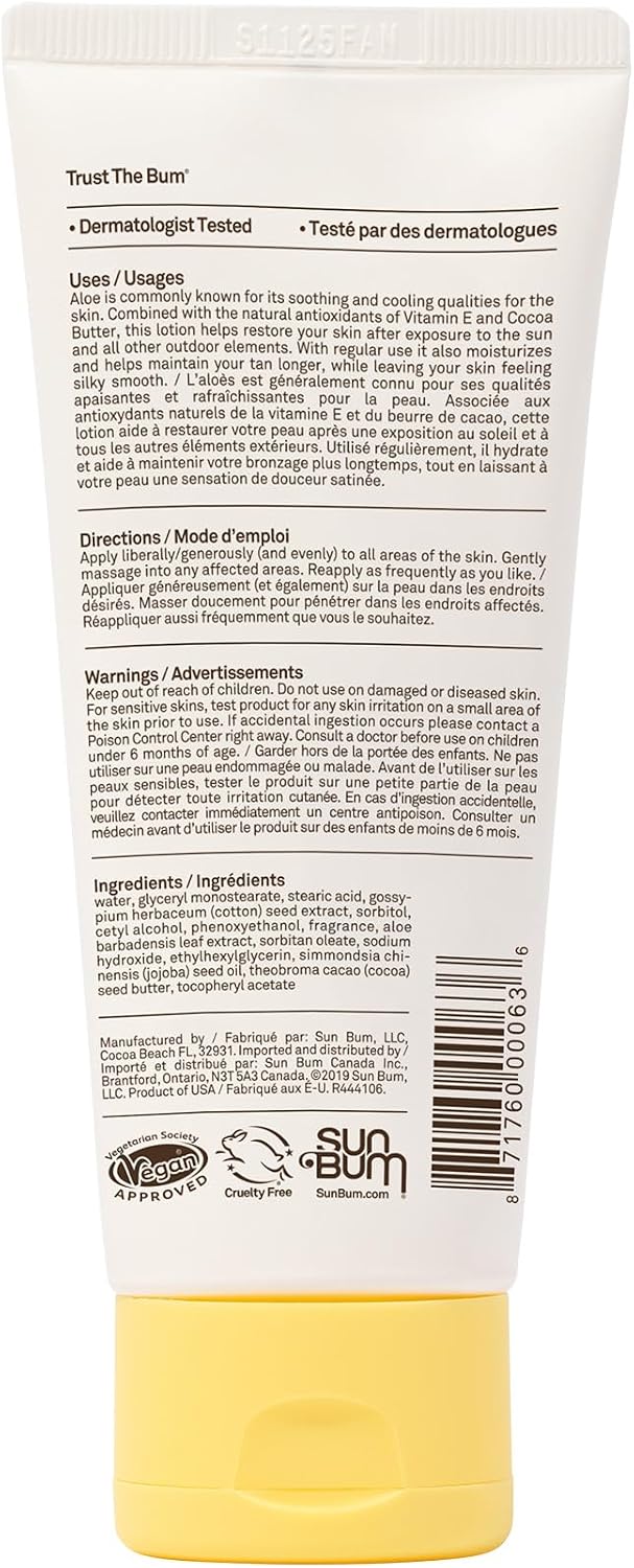 Detalle de Sun Bum Cool Down Hydrating After Sun Lotion, 177 mL with Aloe Vera