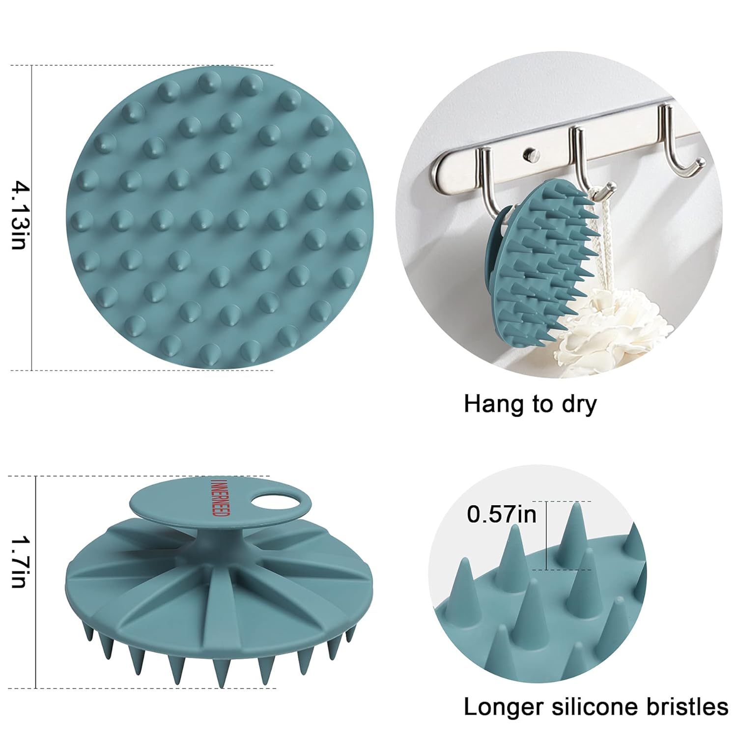 Detalle 2 de INNERNEED Scalp Massager Brush 4.13"