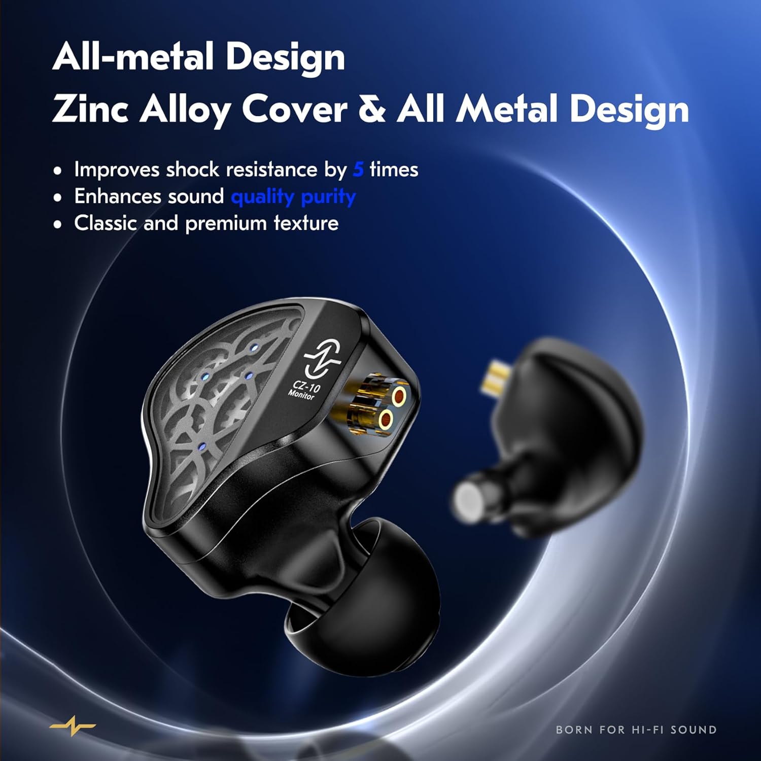 Thumbnail 3 de Yinyoo CCZ CZ10 IEMs Gaming with Mic: 4BA+1DD Hybrid for Precision Audio