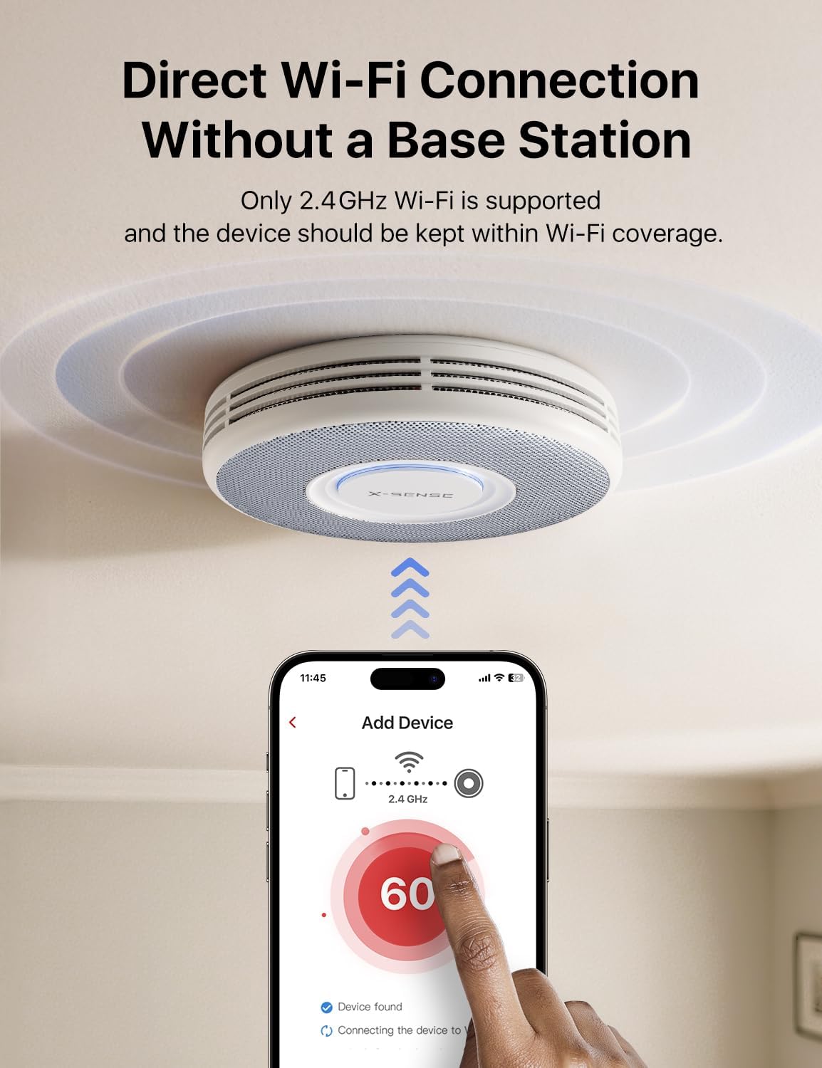 Detalle de X-Sense XS0B-iR Smart Wi‑Fi Smoke Alarm (3‑Pack) with Voice Alerts