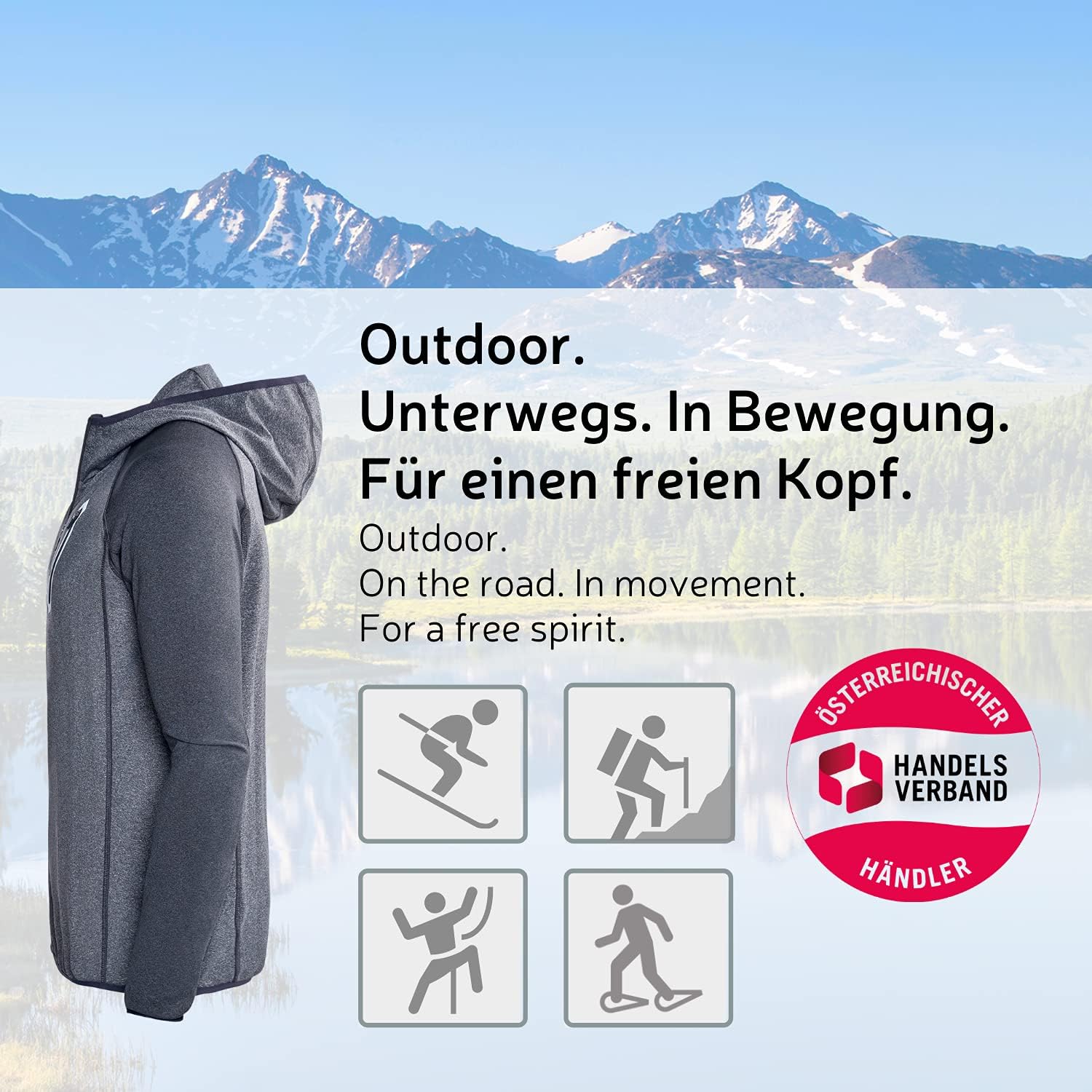 Detalle de Black Crevice Veste en polaire pour homme – Midlayer légère et respirante