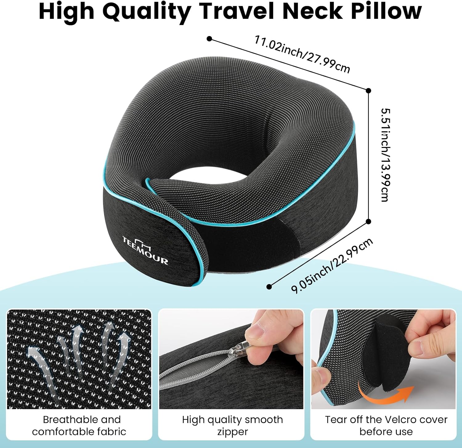 Thumbnail 5 de Memory Foam Travel Pillow 360° Neck Support