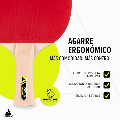 Detalle de JOOLA 54810: Set de tenis unisex con 4 palas Spirit, bolsa y pelotas multicolor