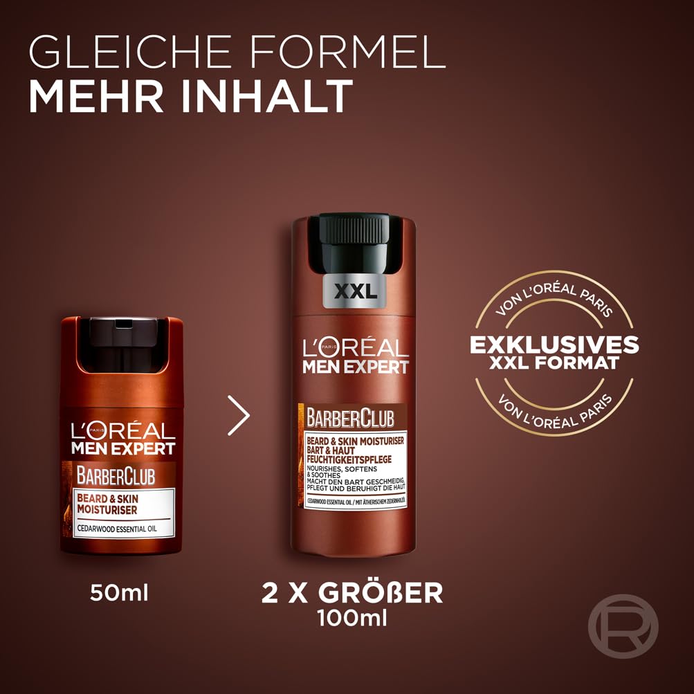 Detalle de L'Oréal Men Expert Barber Club XXL Feuchtigkeitspflege für Bart und Haut – 100 ml