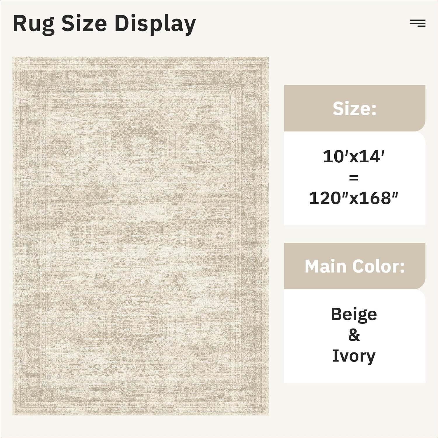 Thumbnail 3 de Soalmost 10x14 Vintage Area Rug for Living Room 📐