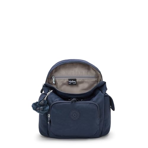 Detalle de Kipling City Pack Mini Mochila Pequeña Blue Bleu 2 – compacta, práctica y con el toque icónico de Kipling