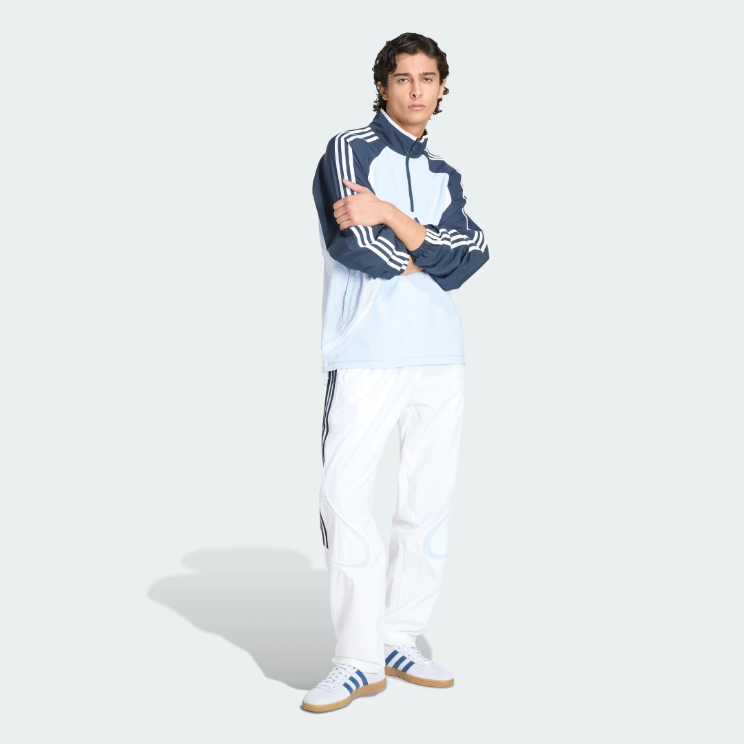 Detalle de Sudadera con cremallera Teamgeist de Adidas — azul, hasta el pecho