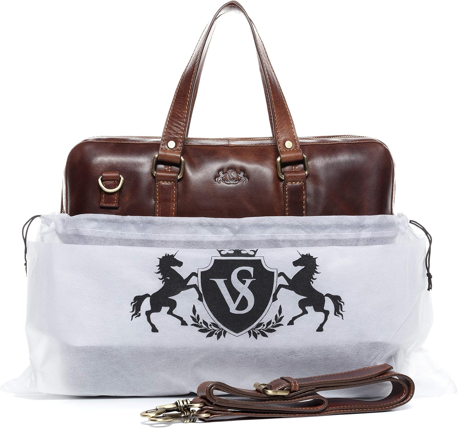 Thumbnail 4 de SID & VAIN Maguire Medium Laptop Bag – Real Leather Briefcase for 15.4 inch Laptops