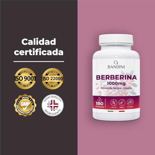 Thumbnail 5 de Bandini® Berberina 1000 mg 🍃 Control de azúcar y triglicéridos
