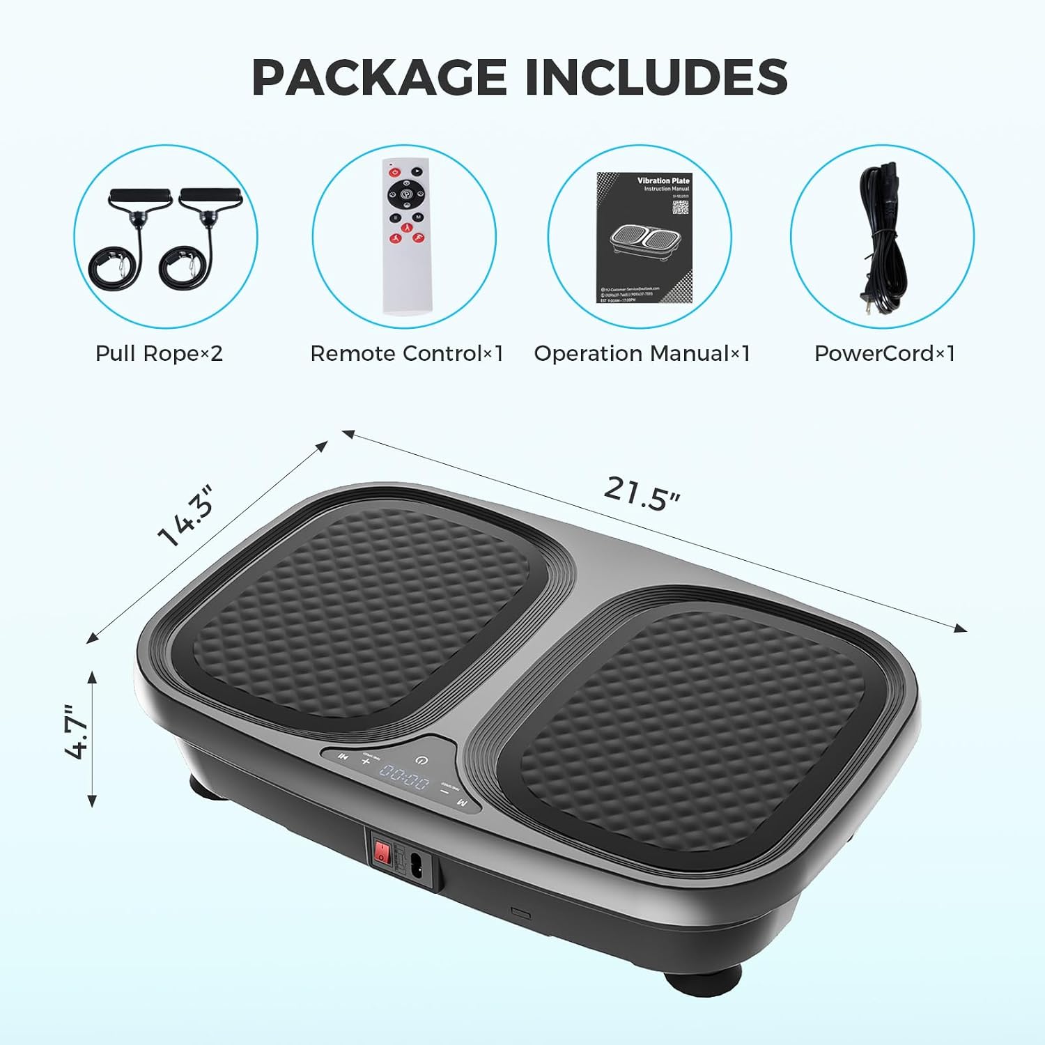 Detalle 2 de DUMOS Vibration Plate 280 lb Capacity