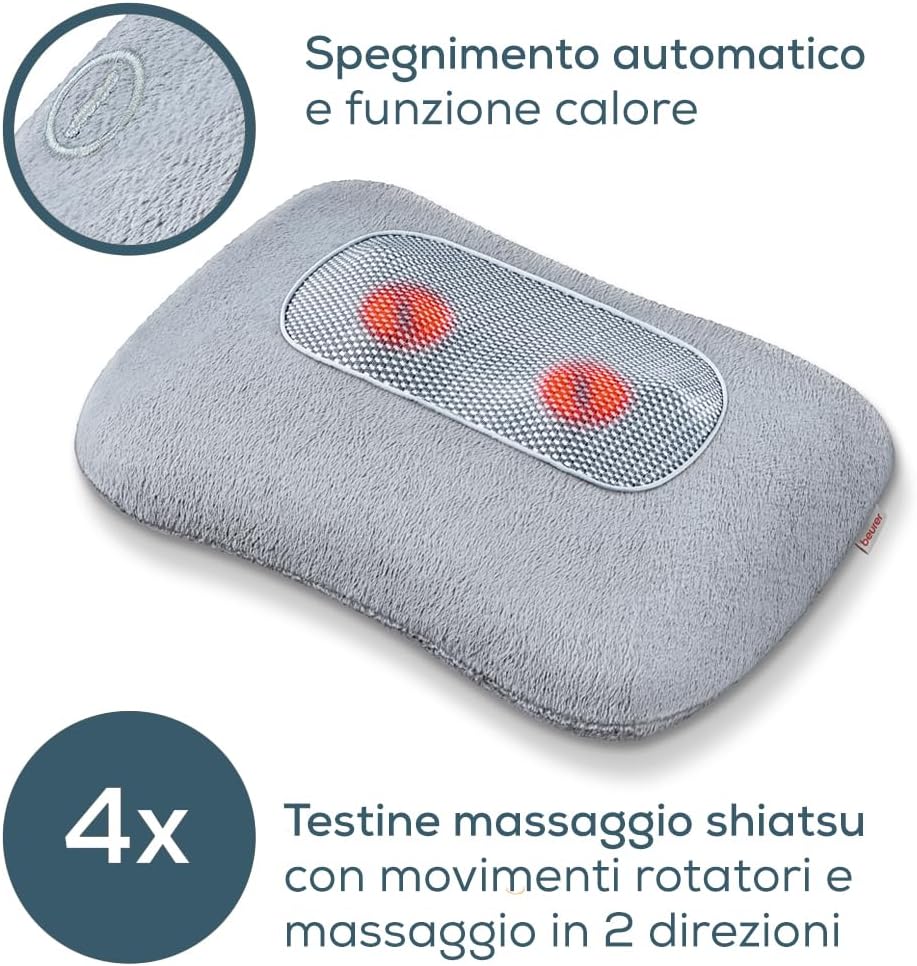 Thumbnail 1 de Beurer MG 145 cuscino massaggiante shiatsu riscaldante per schiena, collo e gambe (grigio)