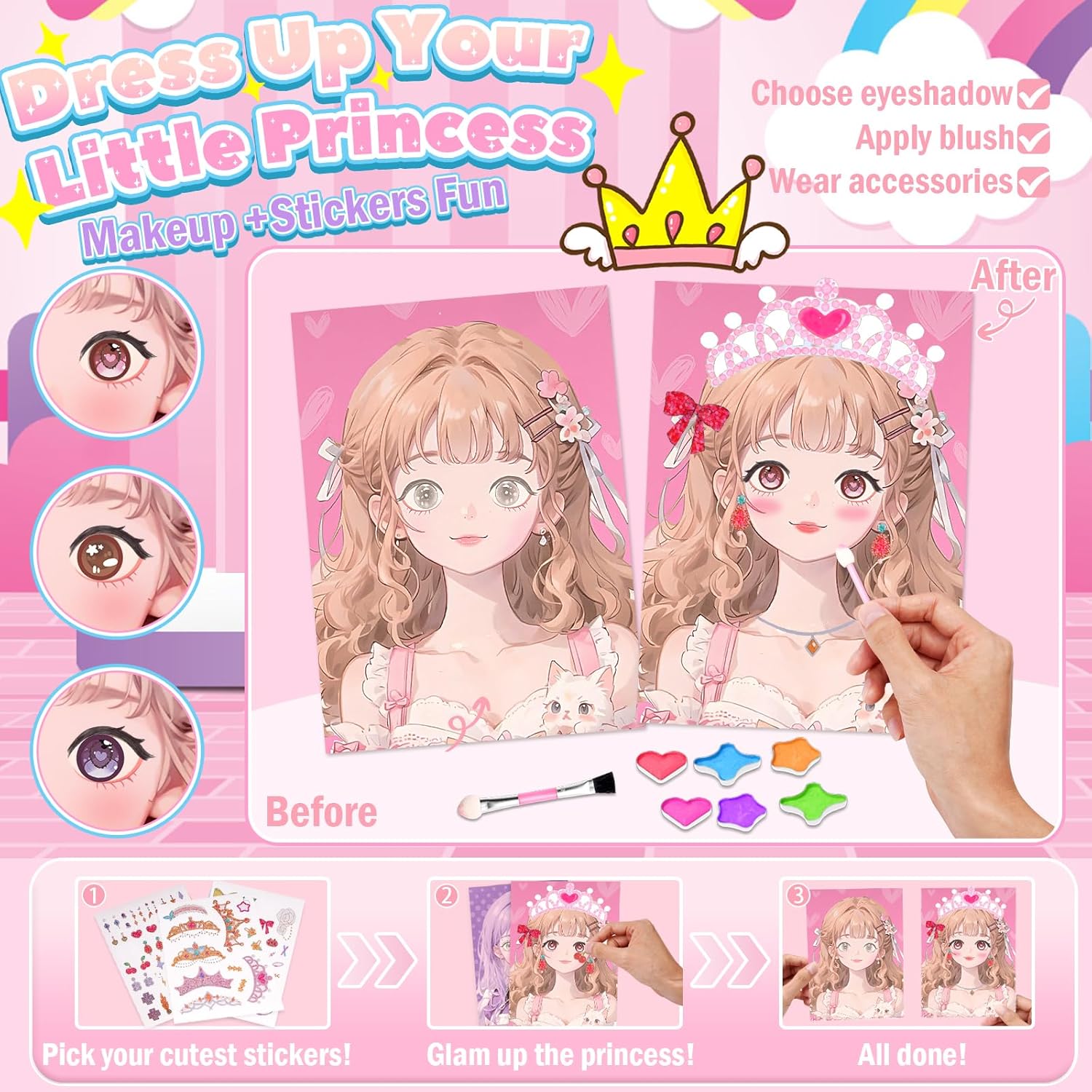Detalle 2 de Creative Plane 3‑in‑1 Princess Craft Set