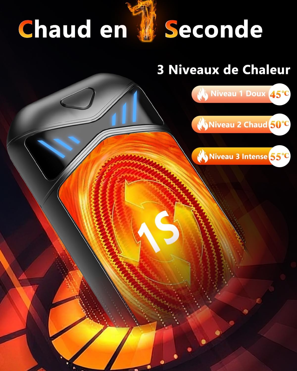 Detalle 2 de DDKJ Chaufferette main rechargeable 7000 mAh — 2 pièces