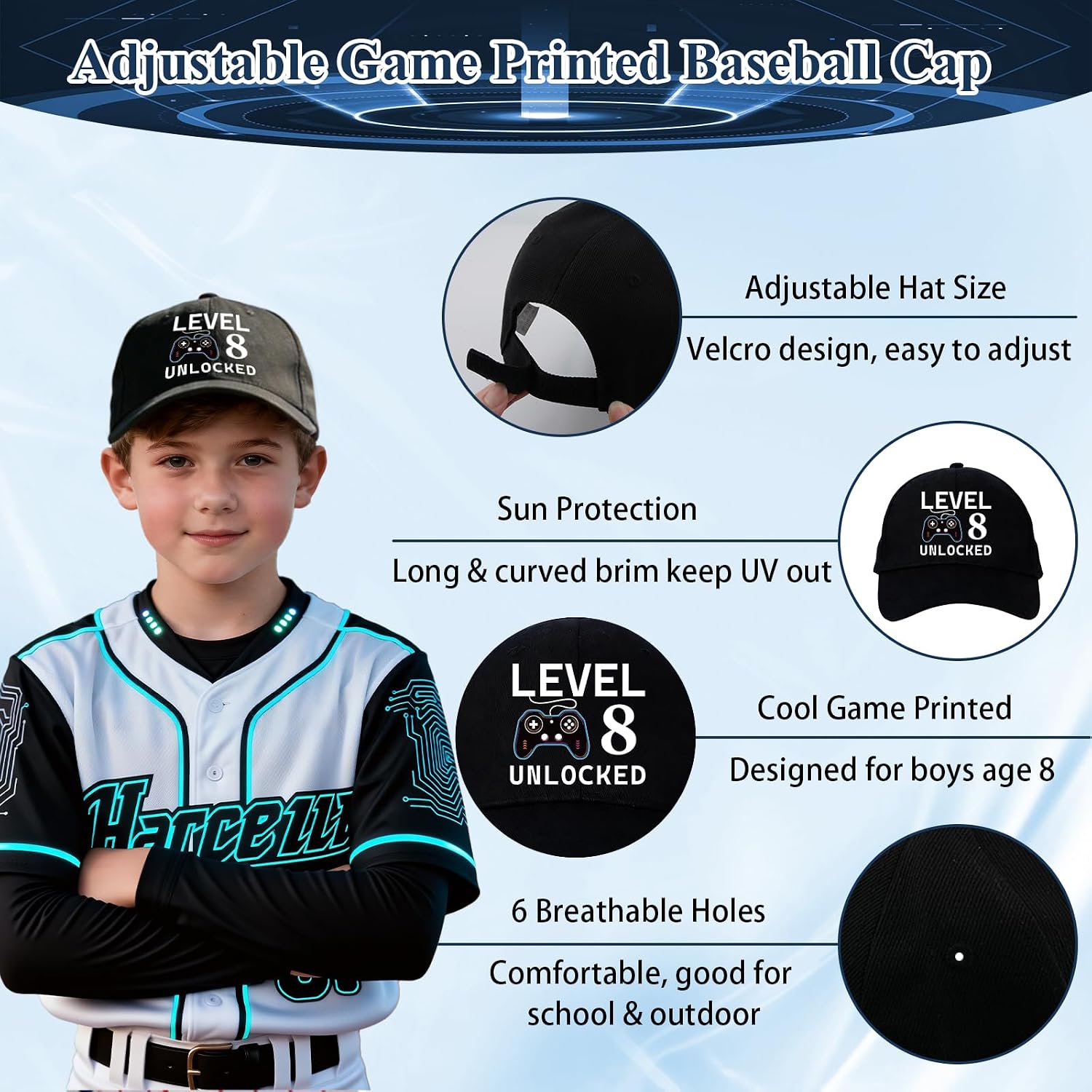 Detalle de 8 Year Old Boy Gifts: Level 8 Unlocked Gift Set for 8th Birthday