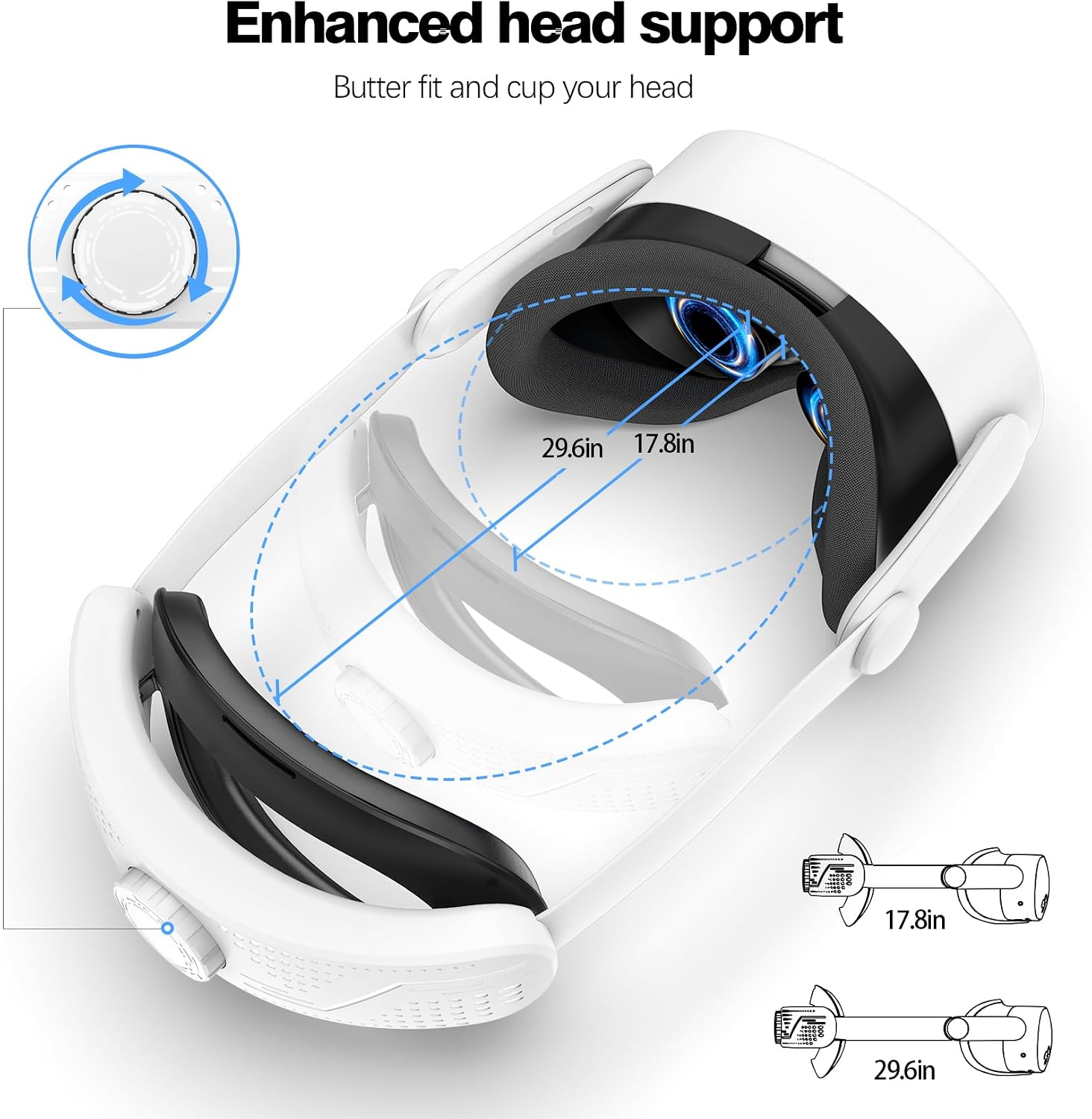 Detalle de Comfort Head Strap Meta Quest 3S 0.67in