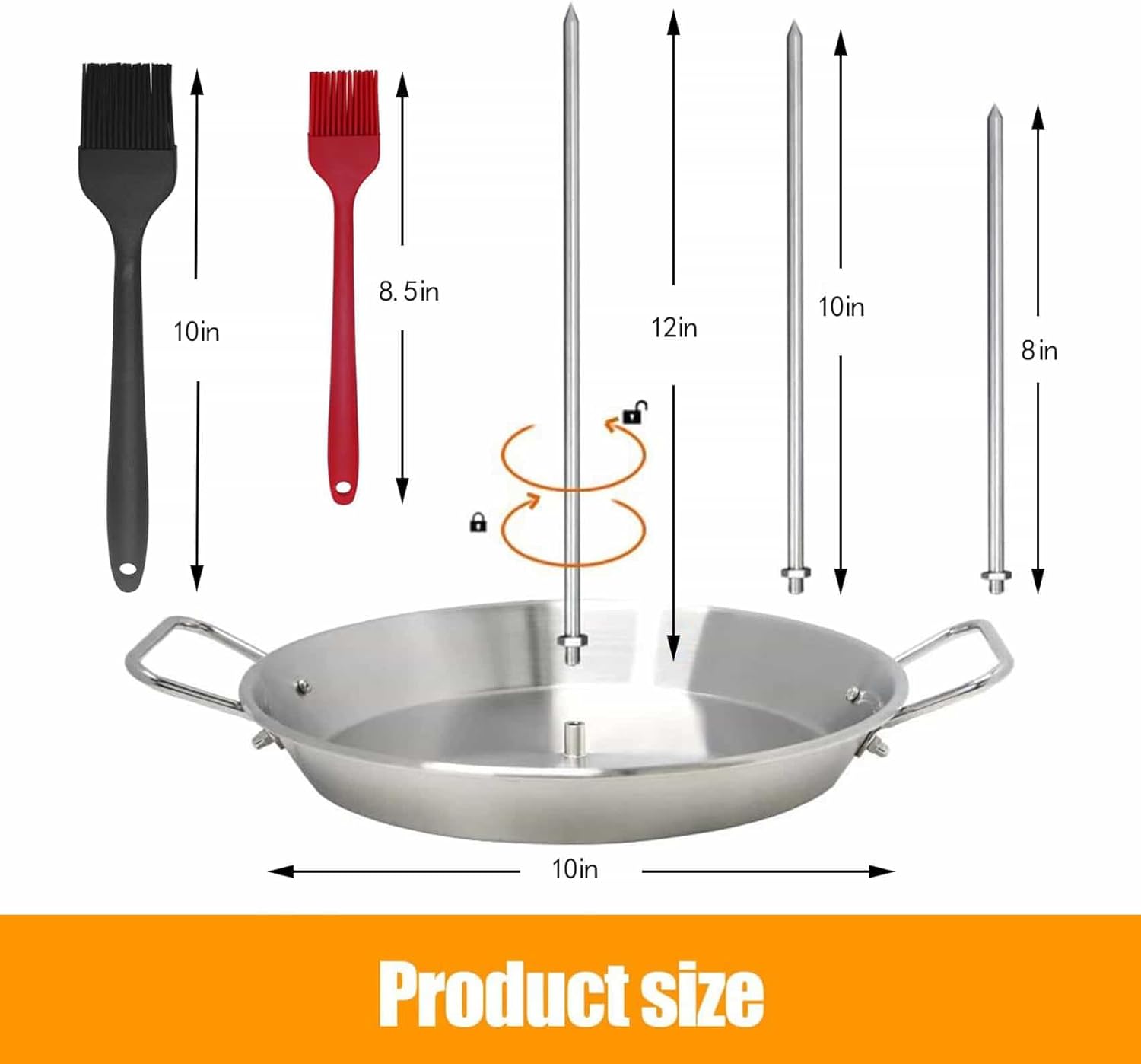 Thumbnail 1 de Vertical Meat Skewer Stainless Steel Grill Rack