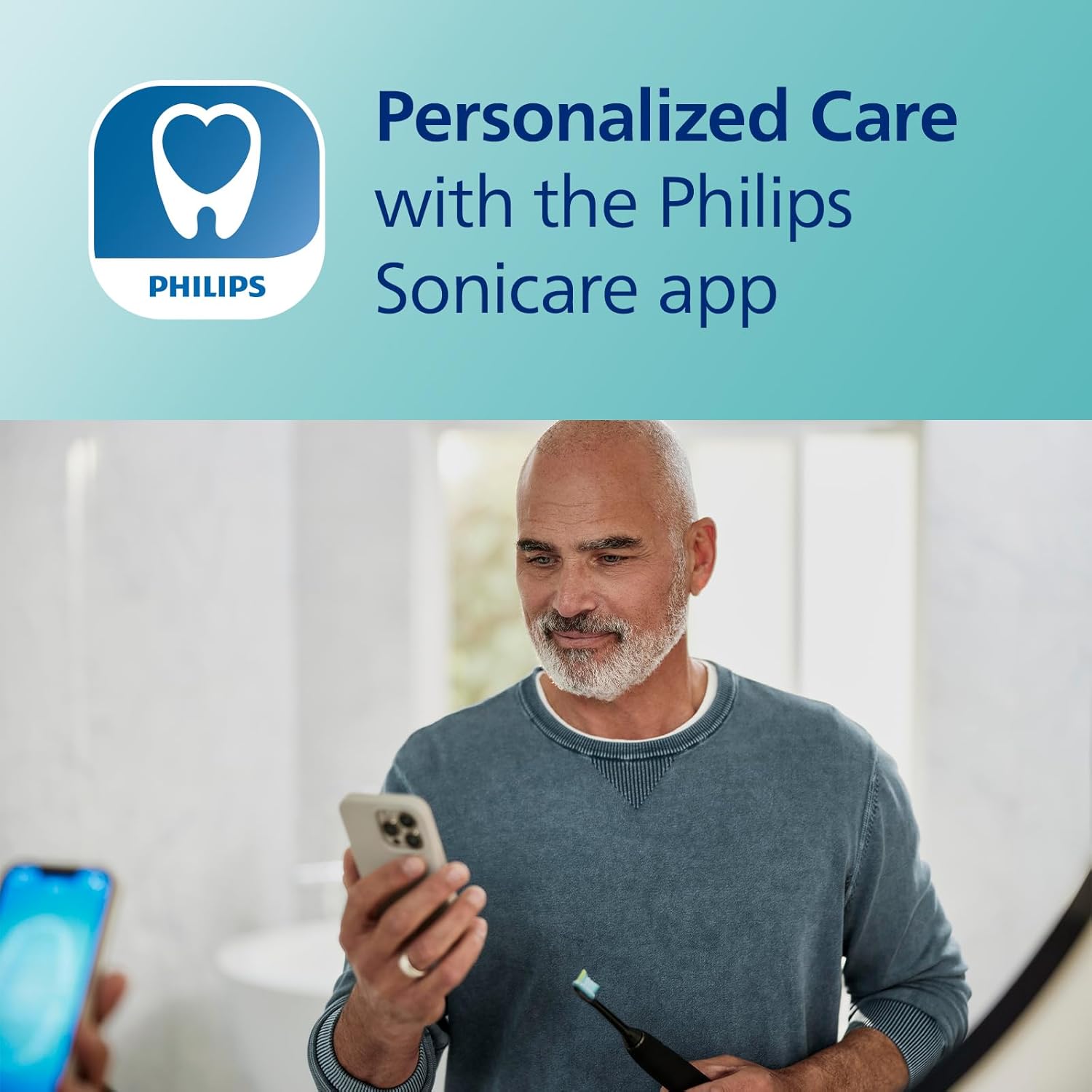 Thumbnail 4 de Philips Sonicare DiamondClean Smart 9700 (HX9957/71) electric toothbrush with app, pressure sensor, and 5 modes