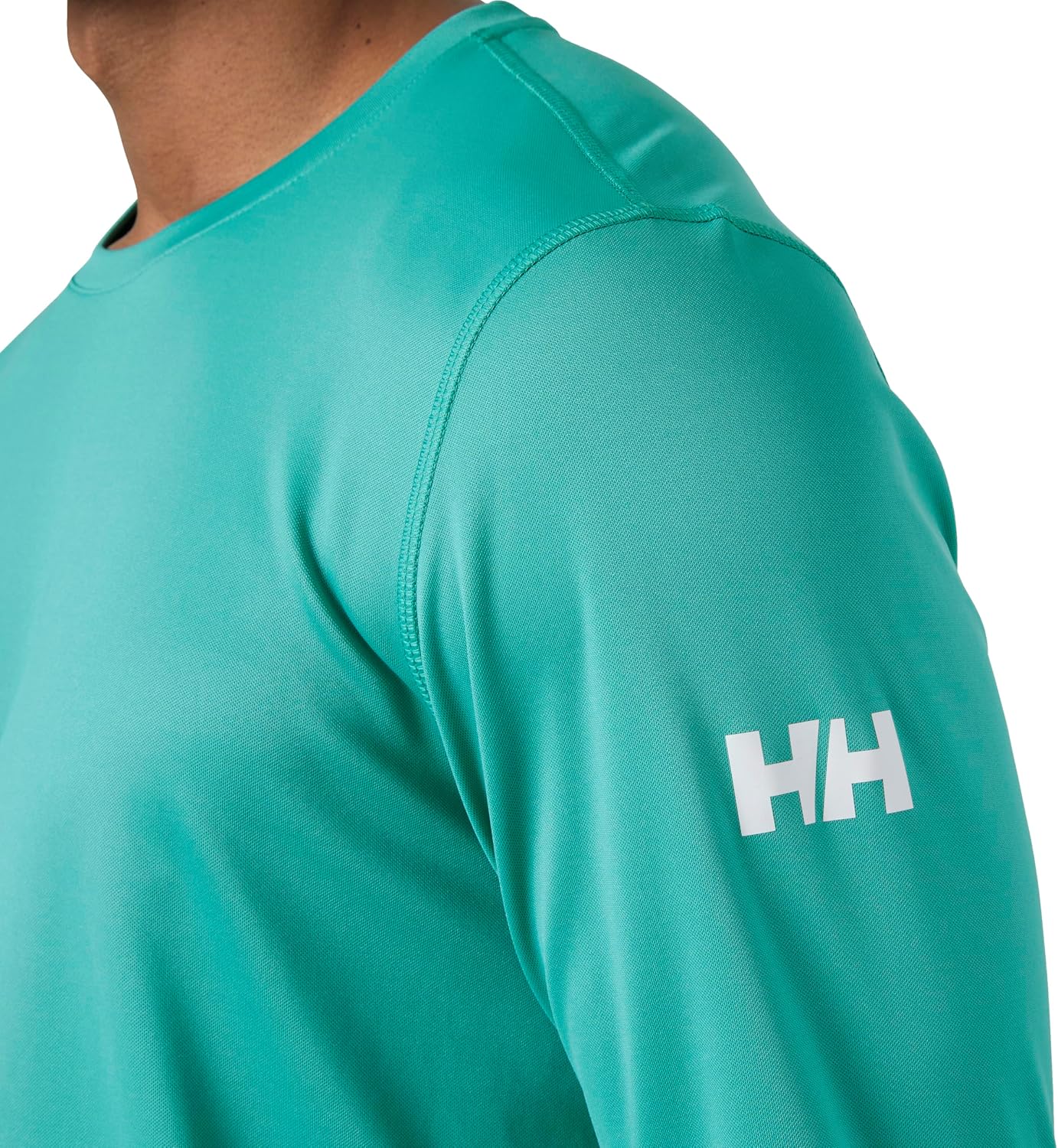 Detalle de Helly Hansen Men's HH Tech Crew LS 2.0 T-Shirt (Pack of 1) – Sun-Protective Long Sleeve Top