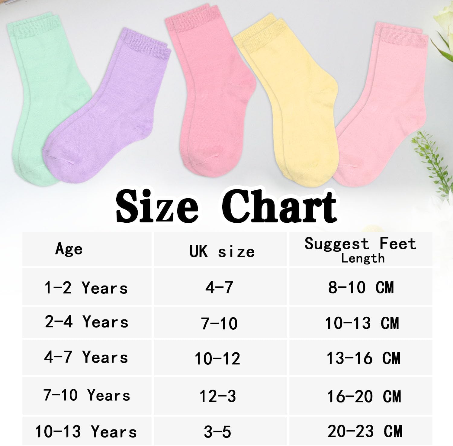 Thumbnail 6 de GENTABY Toddler Girls Socks Mid Cut Half Socks: 18 Pairs of Colourful, High-Elasticity School and Everyday Socks