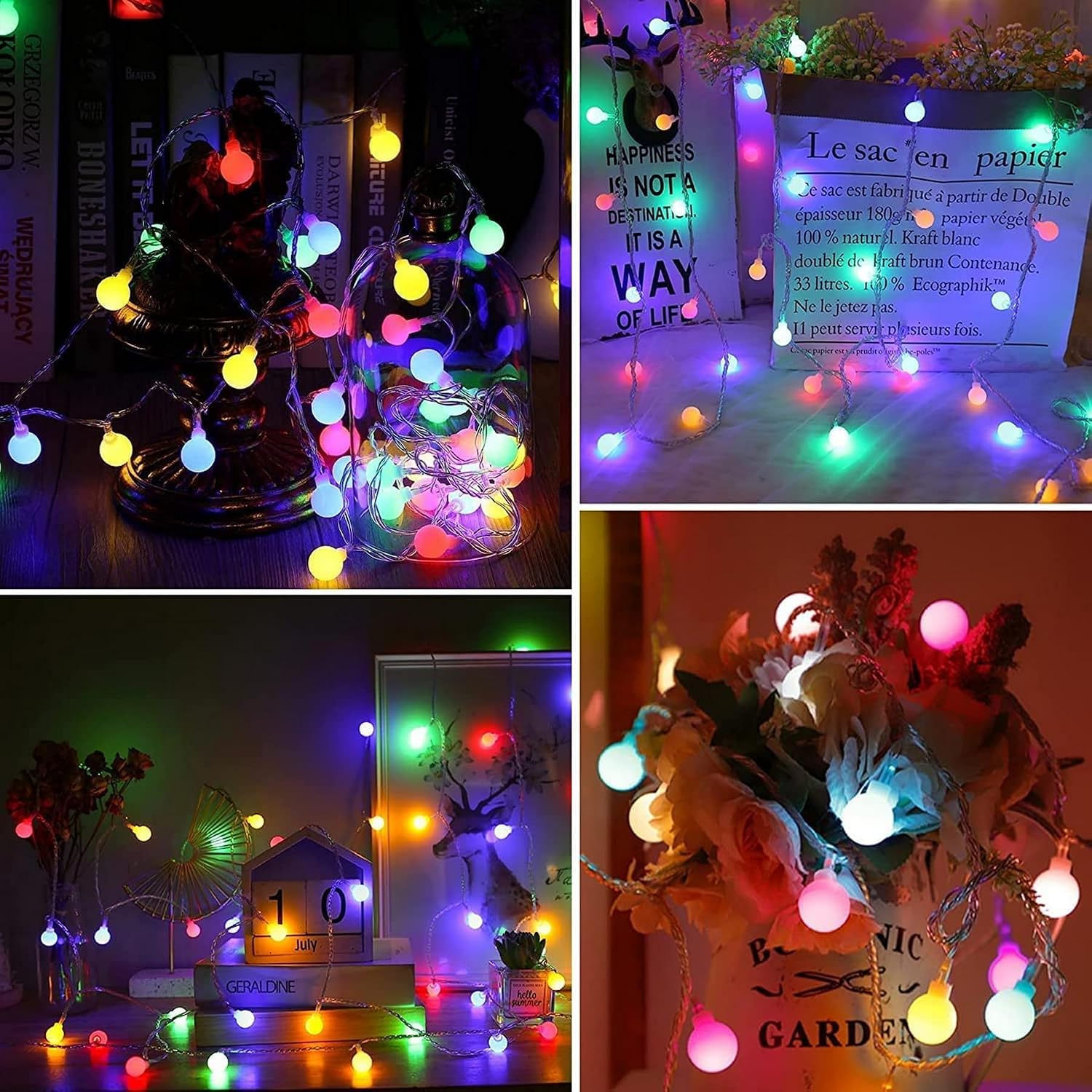 Detalle 2 de 120LED Fairy Lights Plug in 12M Globe String Lights ๐