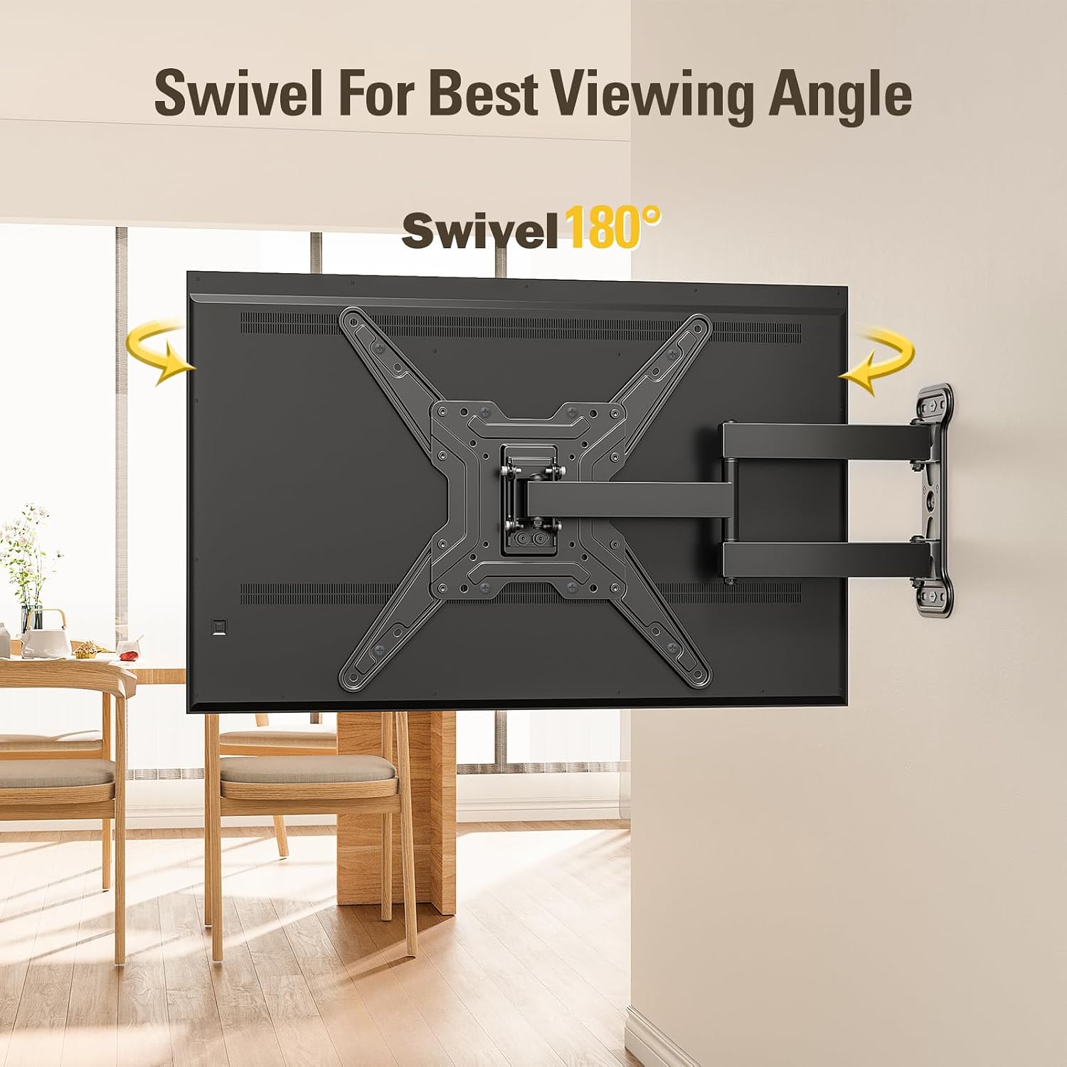 Detalle de Mounting Dream MD2393-MX TV Wall Mount Bracket for 26-55 Inch TVs (Up to 60 lbs) with Full Motion Articulating Arm