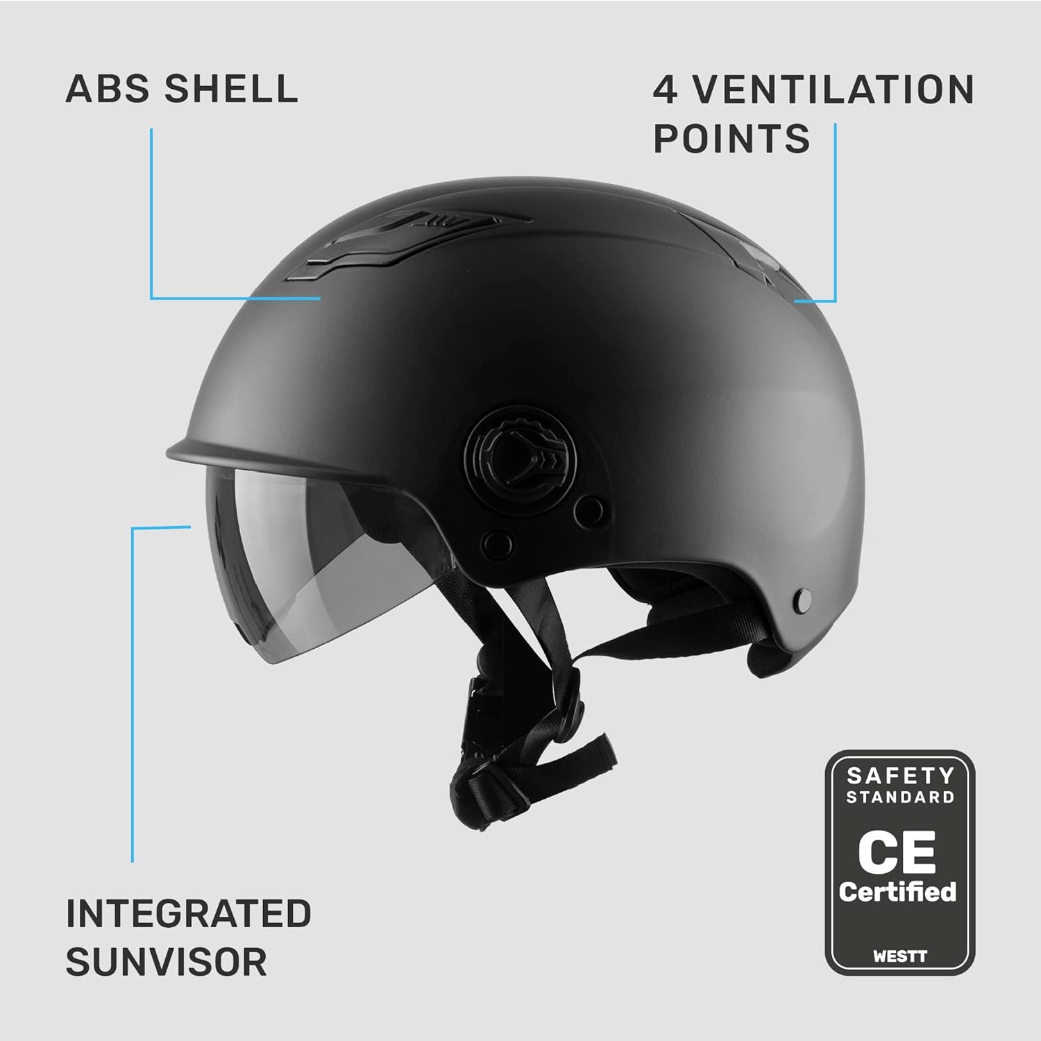 Thumbnail 1 de WESTT Escape I: casco da skateboard con visiera solare – protezione leggera e versatile