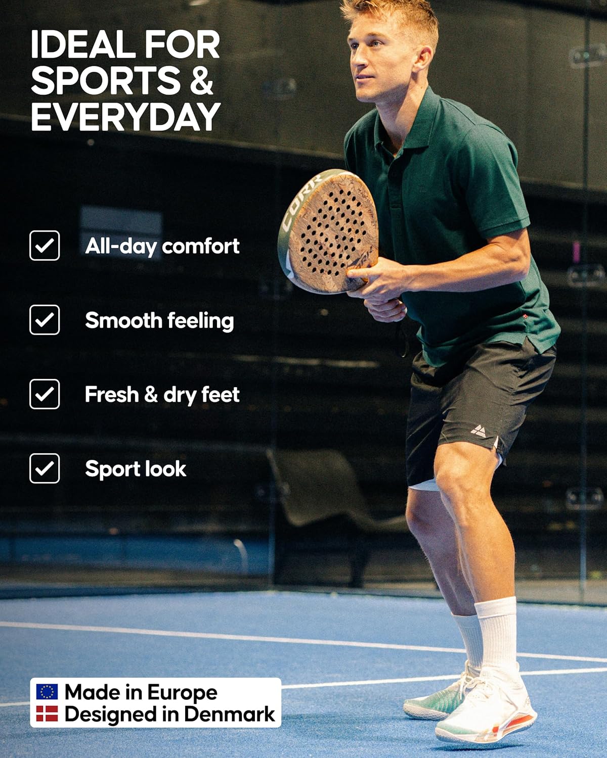 Thumbnail 2 de Danish Endurance tennis crew socks 3 pack