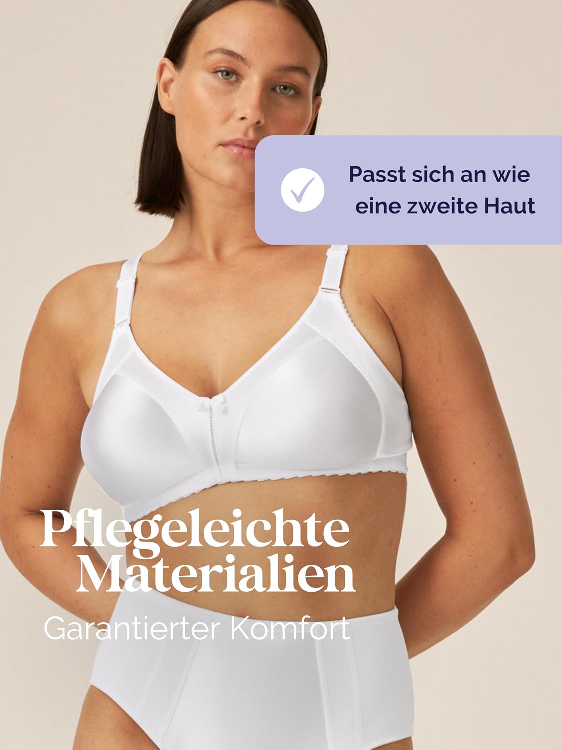 Detalle de Naturana Minimizer BH ohne Bügel (Cup B–G) – multiwear ohne Aros für optisch kleinere Cups