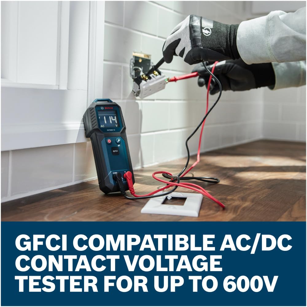 Detalle 1 de Bosch GVT600-13 Contact Voltage Tester, CAT IV 600V, Auto-Ranging, IP54