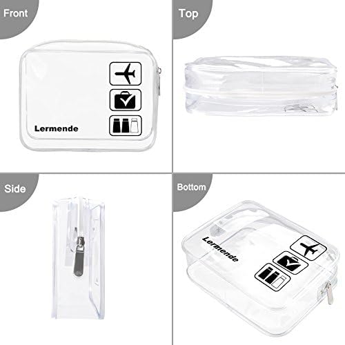 Detalle de Lermende Transparente Kulturtasche TSA Kosmetiktasche PVC Wasserdicht – 2er-Set