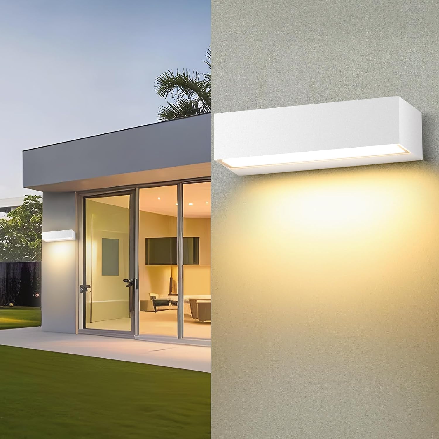 Detalle 2 de 2 Pack Apliques Pared Exterior 18W 30cm 3000K