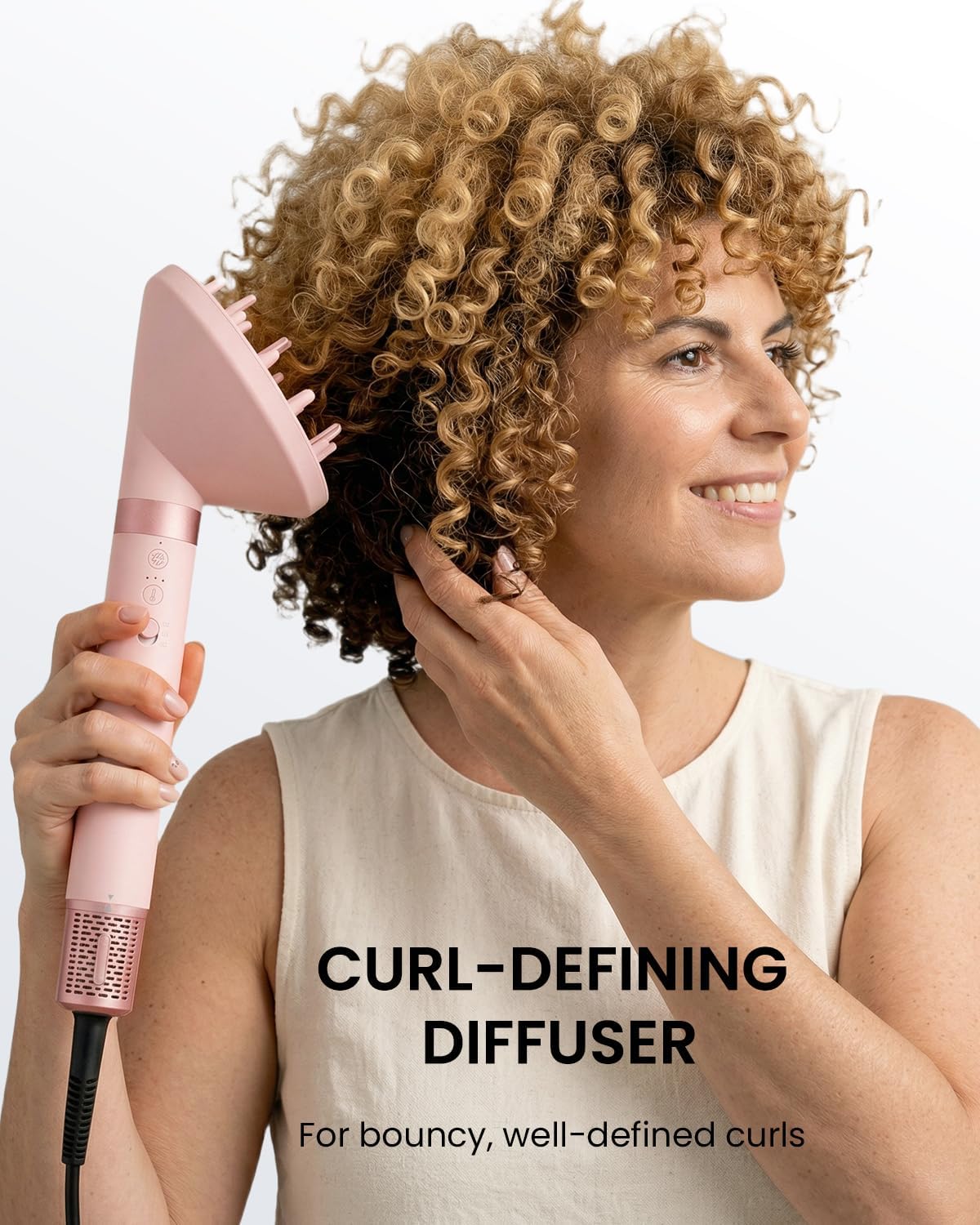 Detalle de MESCOMB 6-in-1 Air Styler: All-in-One Hair Drying, Curling and Straightening System
