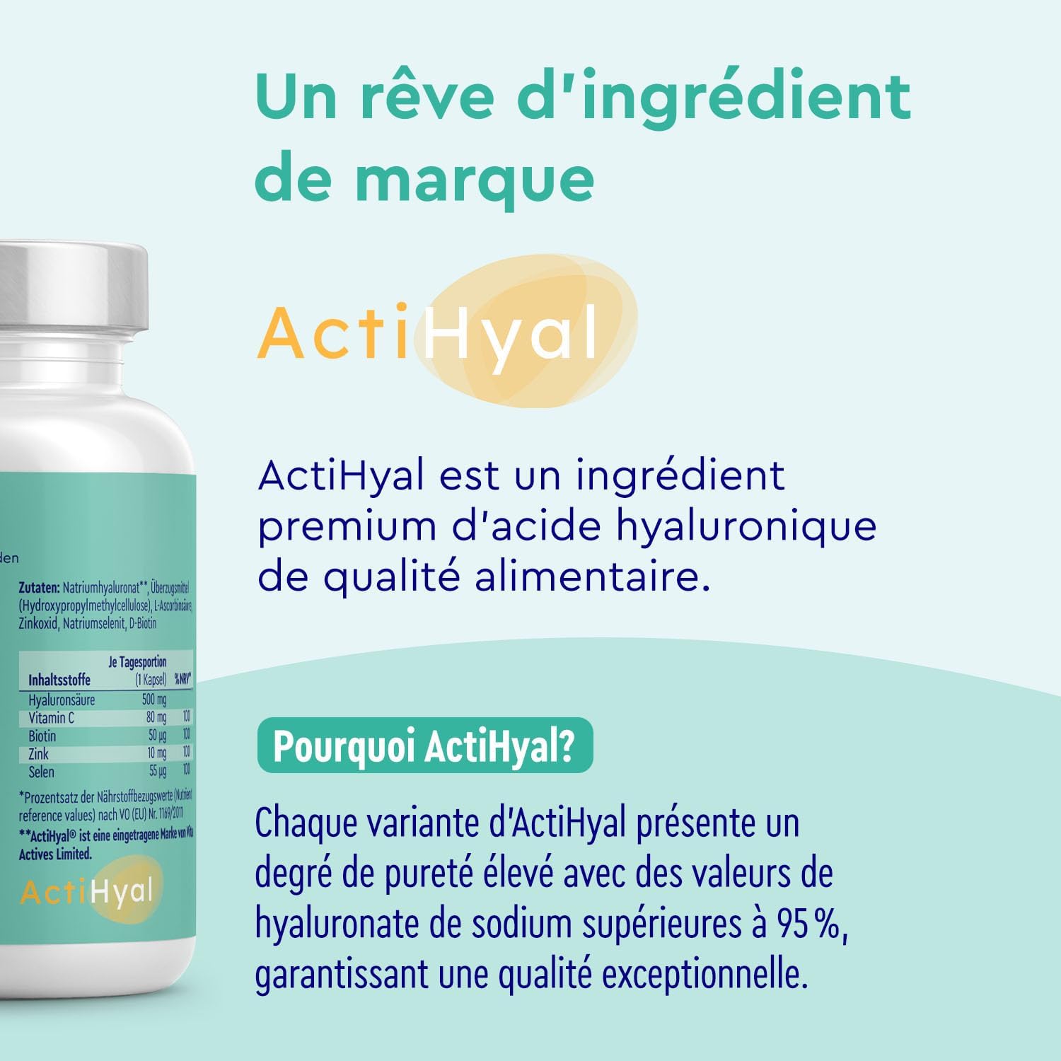 Thumbnail 2 de Acide Hyaluronique 500 mg, 90 gélules