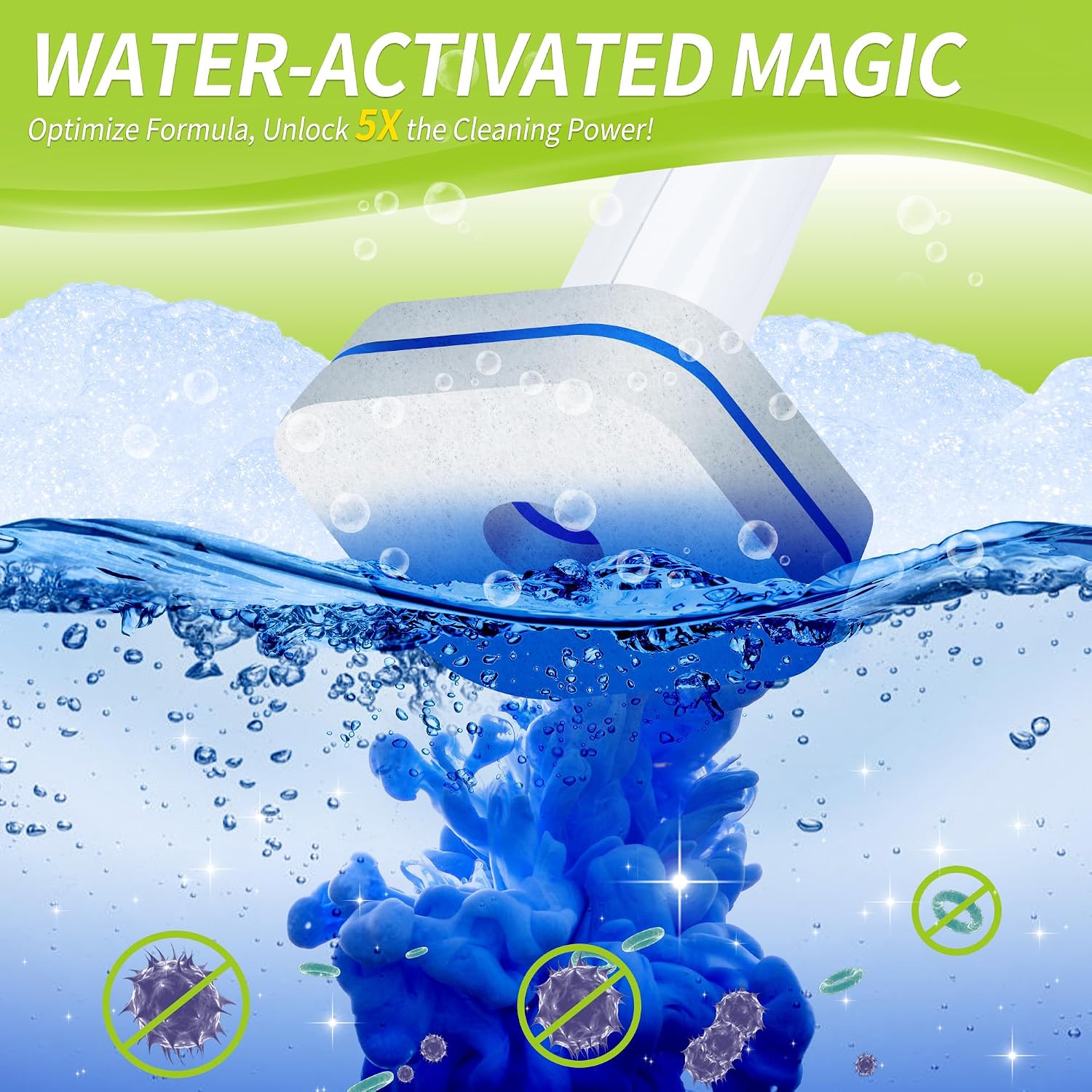 Detalle de IVYROLL TW-R63 Toilet Wand Refills, 63 Count, Triple-Layer Scrubbing Pads