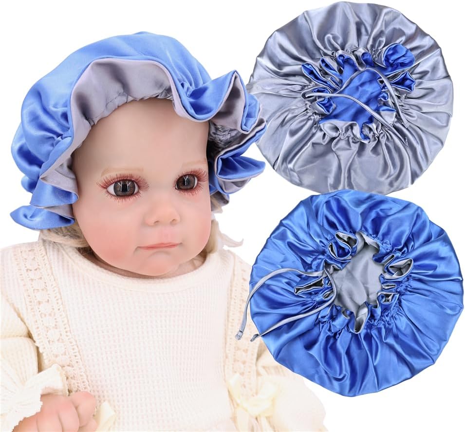 Detalle de Gebelle Baby Satin Bonnet for Infants, Kids and Adults, Adjustable and Reversible
