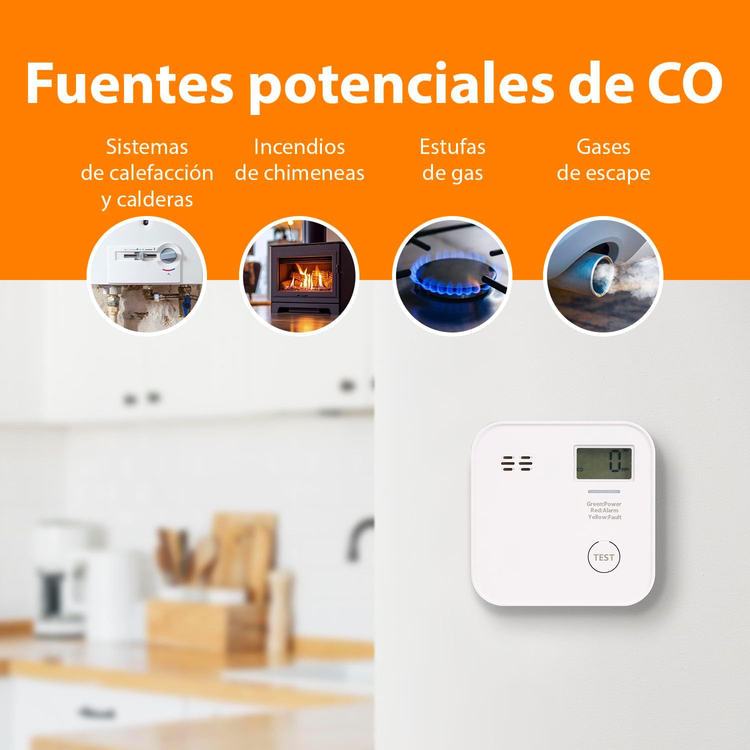 Thumbnail 6 de Smartwares FGA-13091 Detector de CO con pila 10 años