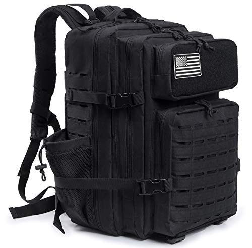 Thumbnail 1 de QT&QY mochila táctica MILITAR Molle 45L (3 días) con portabotellas y compartimento para portátil 17”