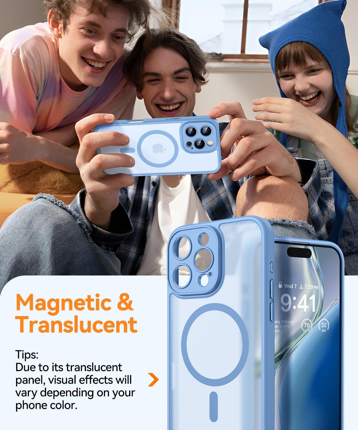 Thumbnail 2 de CANSHN Coque Magnétique pour iPhone 16 Pro Max (6,9 pouces) — protection caméra complète et compatibilité MagSafe