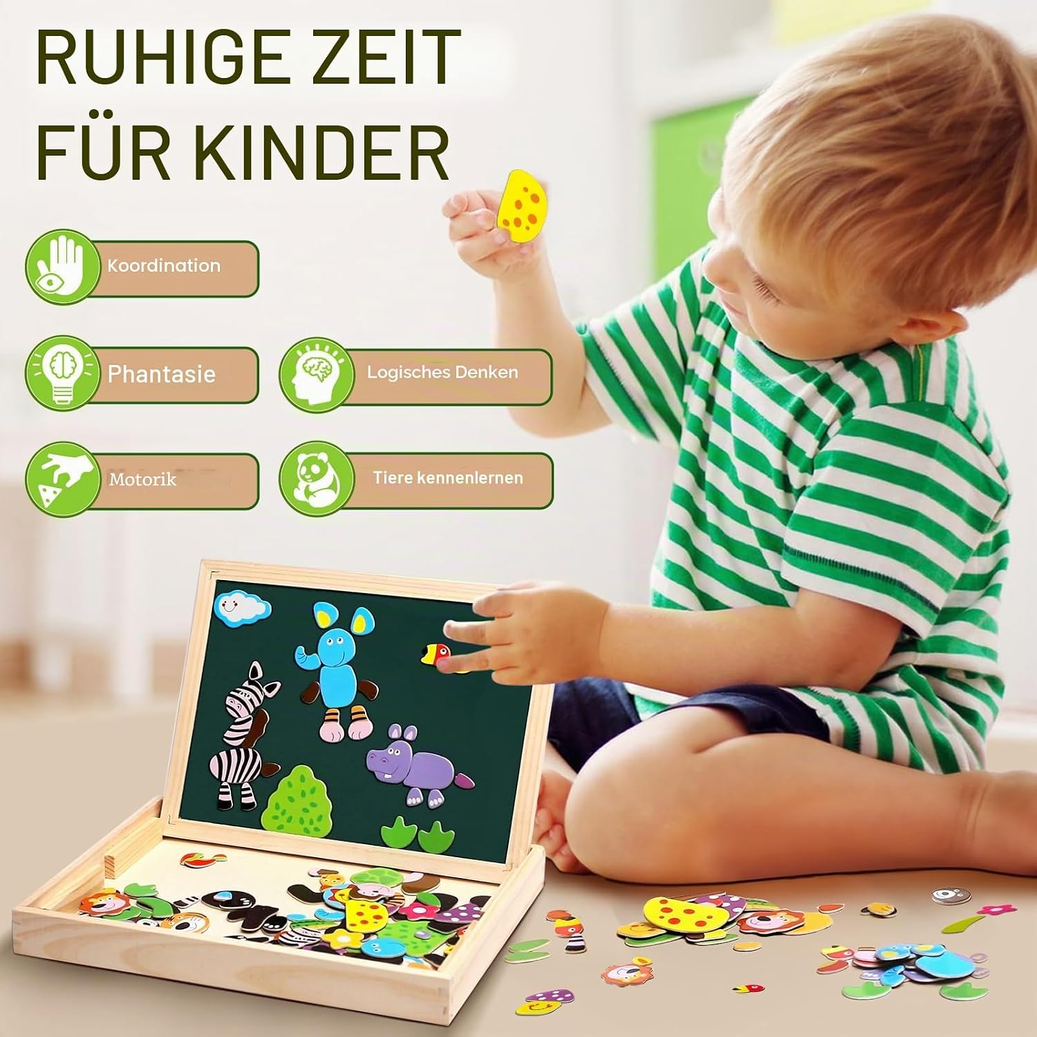 Detalle 1 de Uping Magnetisches Holzpuzzle 100 Stück