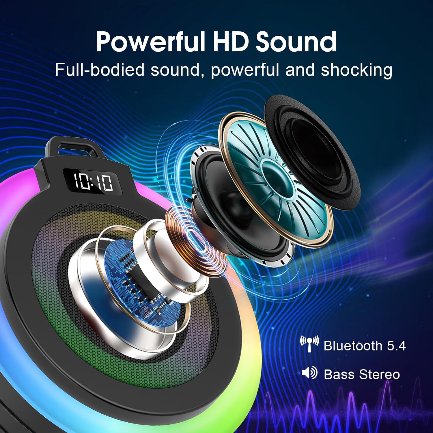 Detalle 1 de WXQZXO Bluetooth Shower Speaker 8h playtime
