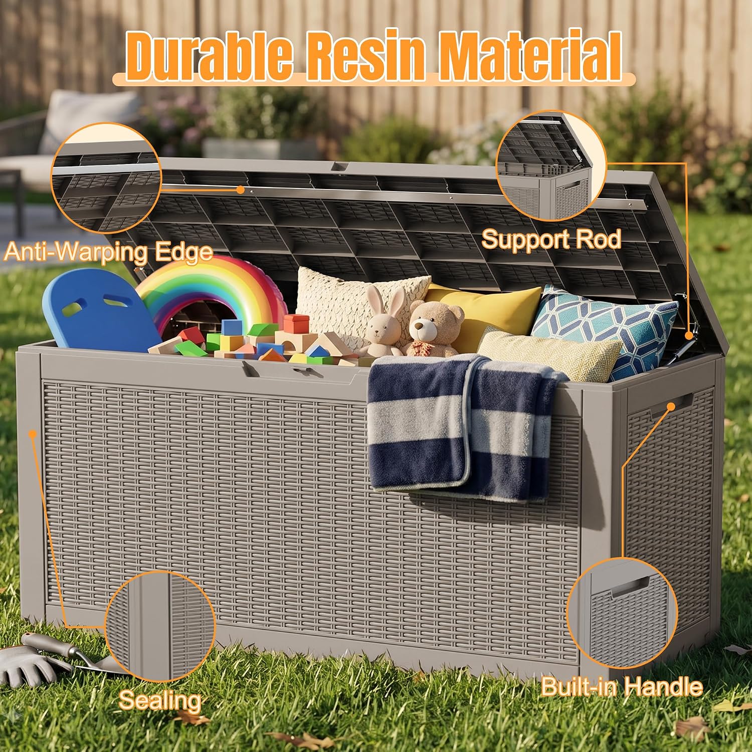 Detalle de Outdoor Storage Box 160-Gallon
