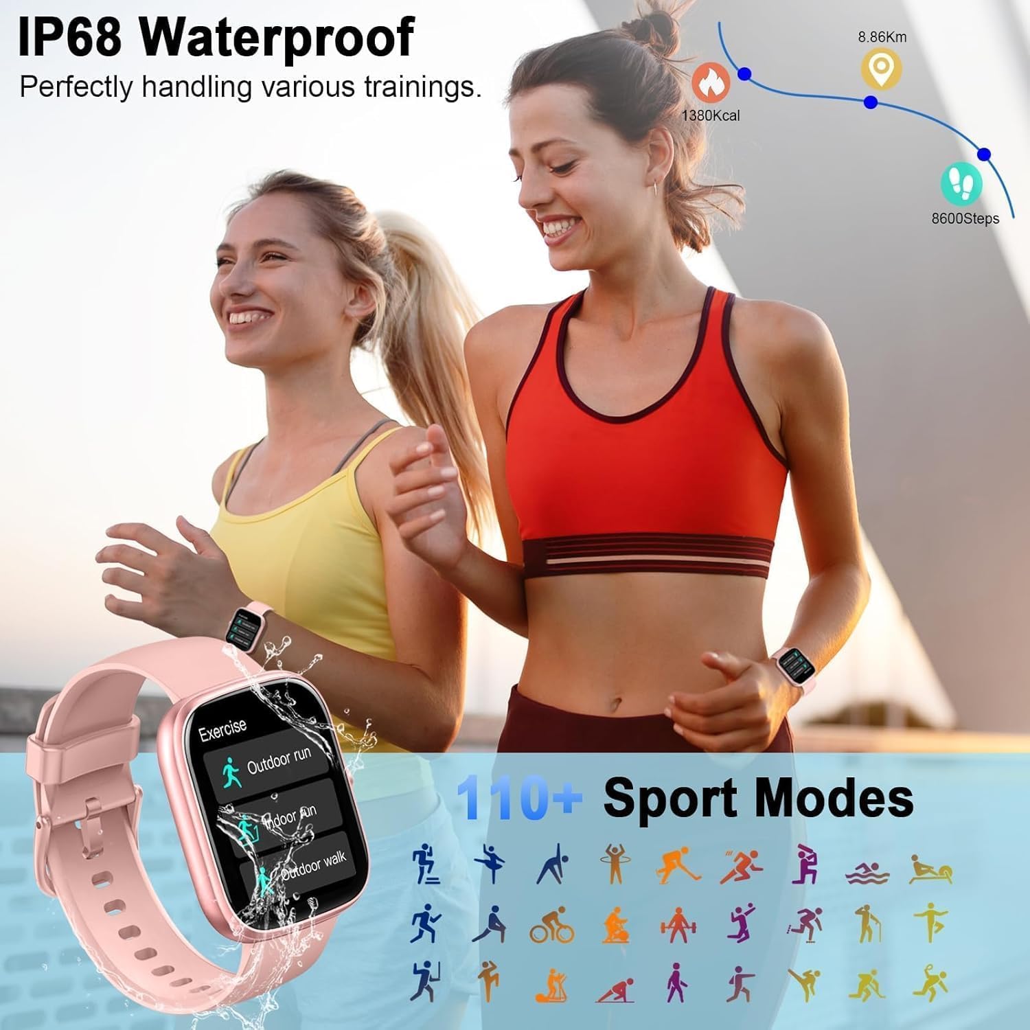 Thumbnail 5 de uaue Smart Watch for Women (2026) with Bluetooth 5.4 call features, 1.91" HD display, IP68